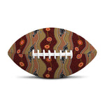 Australian Aboriginal Kangaroo Print Rugby Ball
