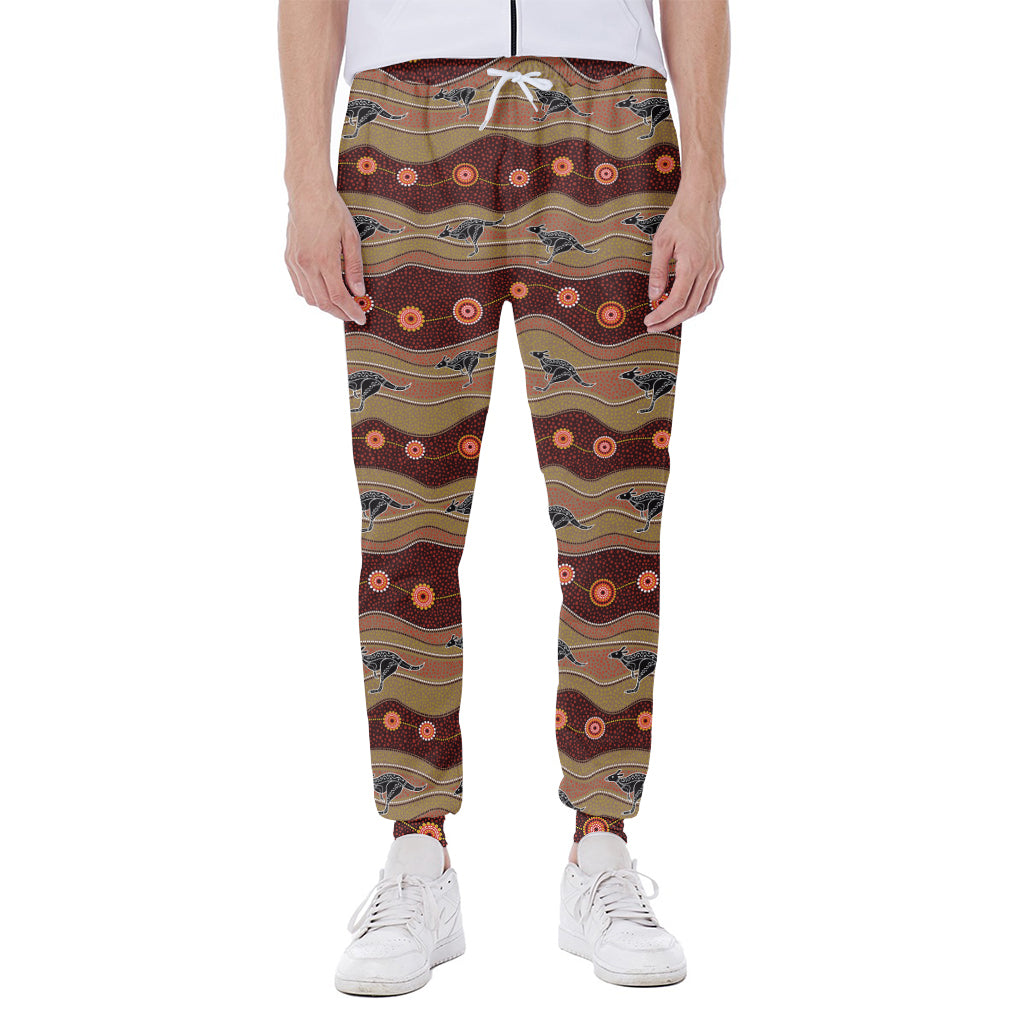 Australian Aboriginal Kangaroo Print Scuba Joggers