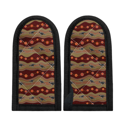 Australian Aboriginal Kangaroo Print Skillet Handle Cover