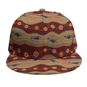 Australian Aboriginal Kangaroo Print Snapback Cap