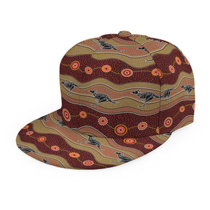 Australian Aboriginal Kangaroo Print Snapback Cap