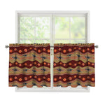 Australian Aboriginal Kangaroo Print Tier Curtains
