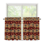 Australian Aboriginal Kangaroo Print Tier Curtains