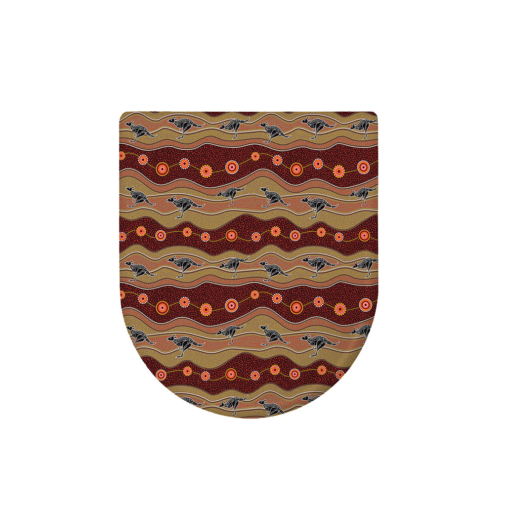 Australian Aboriginal Kangaroo Print Toilet Lid Cover