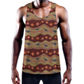 Australian Aboriginal Kangaroo Print Men's Workout Tank Top