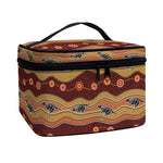 Australian Aboriginal Kangaroo Print Travel Makeup Bag