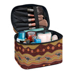 Australian Aboriginal Kangaroo Print Travel Makeup Bag