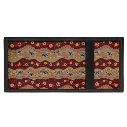 Australian Aboriginal Kangaroo Print Trifold Wallet