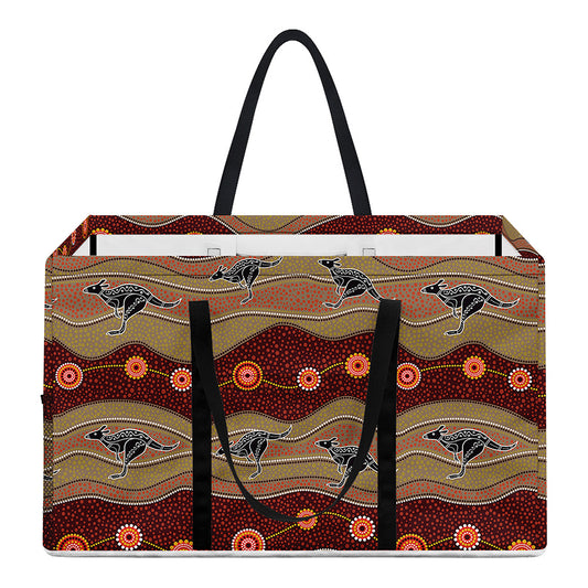 Australian Aboriginal Kangaroo Print Utility Tote Bag
