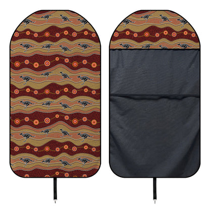 Australian Aboriginal Kangaroo Print Waterproof Car Seat Cover