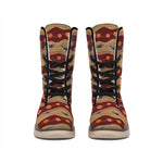 Australian Aboriginal Kangaroo Print Winter Boots