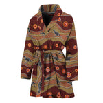 Australian Aboriginal Kangaroo Print Women's Bathrobe