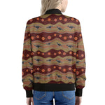 Australian Aboriginal Kangaroo Print Women's Bomber Jacket