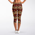 Australian Aboriginal Kangaroo Print Women's Capri Leggings