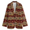 Australian Aboriginal Kangaroo Print Women's Cotton Blazer