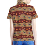 Australian Aboriginal Kangaroo Print Women's Polo Shirt