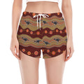 Australian Aboriginal Kangaroo Print Women's Split Running Shorts