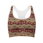 Australian Aboriginal Kangaroo Print Women's Sports Bra
