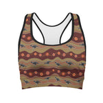 Australian Aboriginal Kangaroo Print Women's Sports Bra