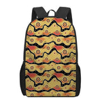 Australian Aboriginal Pattern Print 17 Inch Backpack