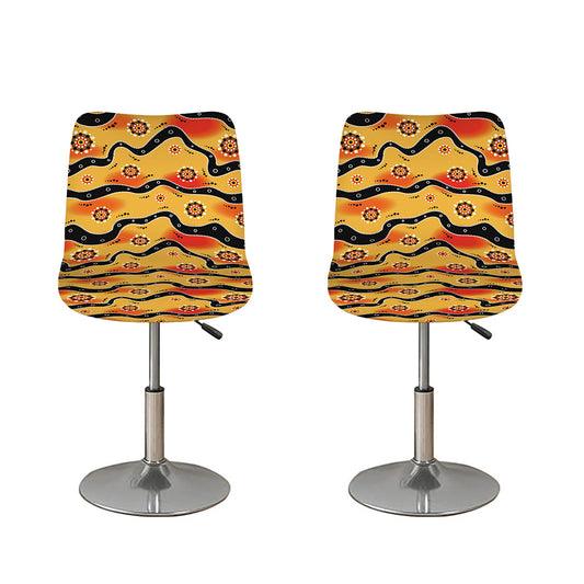 Australian Aboriginal Pattern Print Bar Stool Covers