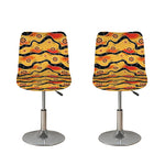 Australian Aboriginal Pattern Print Bar Stool Covers