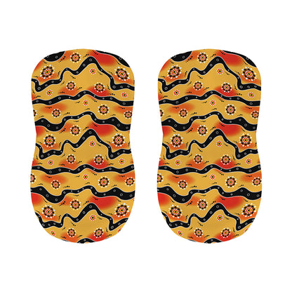 Australian Aboriginal Pattern Print Bar Stool Covers