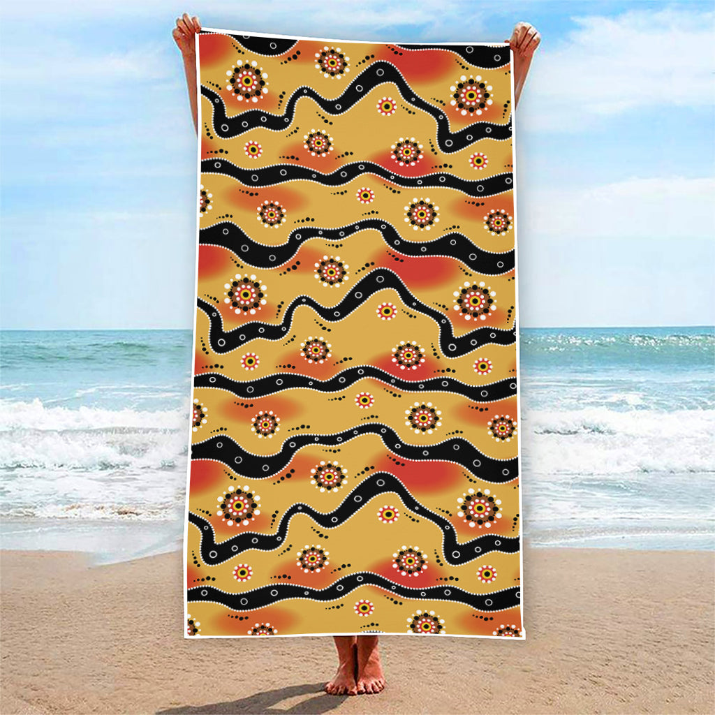 Australian Aboriginal Pattern Print Beach Towel