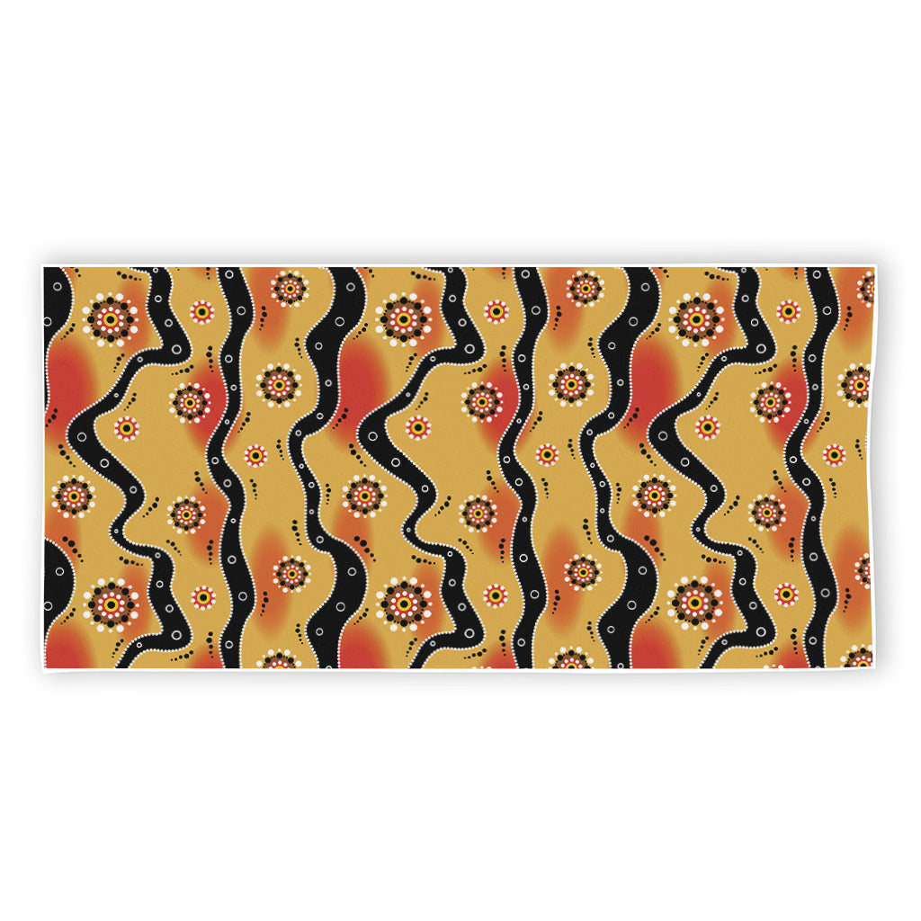 Australian Aboriginal Pattern Print Beach Towel