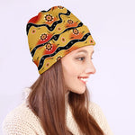 Australian Aboriginal Pattern Print Beanie