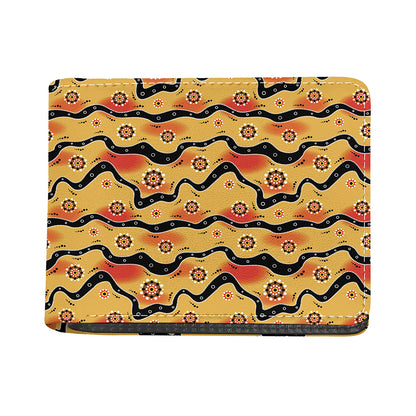 Australian Aboriginal Pattern Print Bifold Wallet
