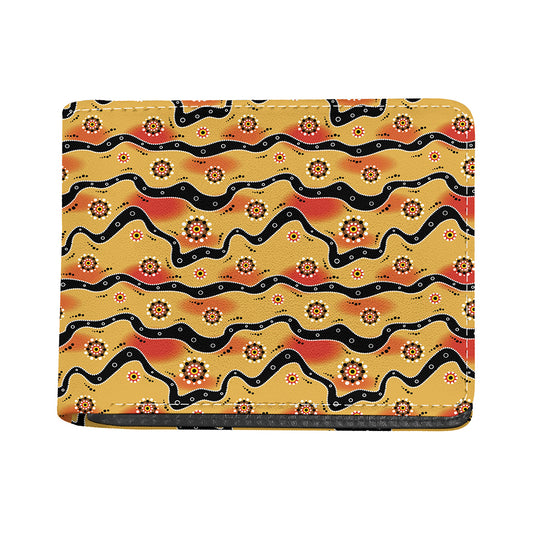 Australian Aboriginal Pattern Print Bifold Wallet