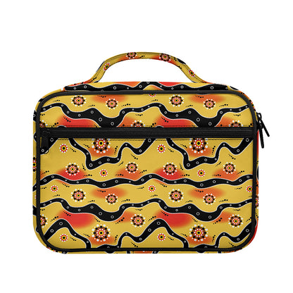 Australian Aboriginal Pattern Print Briefcase Bible Bag