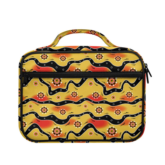 Australian Aboriginal Pattern Print Briefcase Bible Bag
