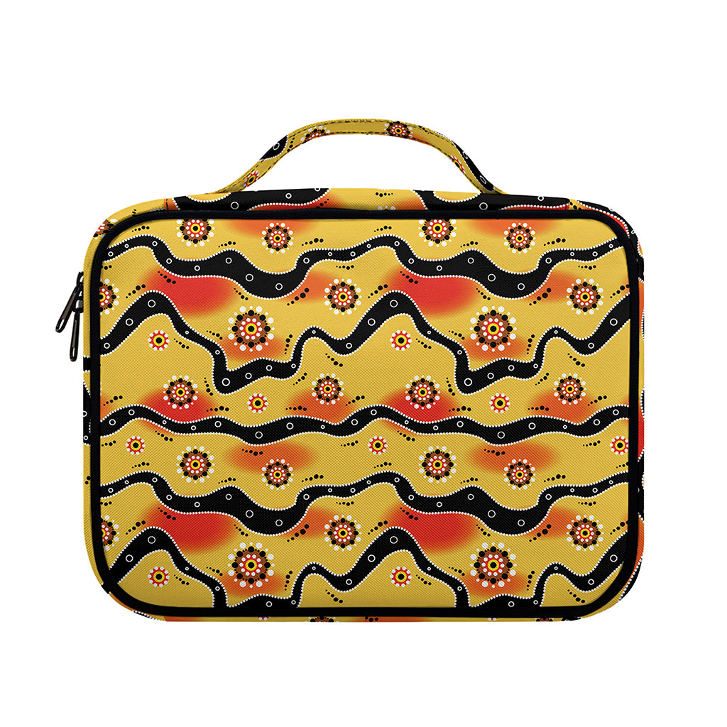 Australian Aboriginal Pattern Print Briefcase Bible Bag