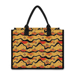 Australian Aboriginal Pattern Print Canvas Tote Bag