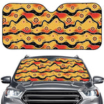 Australian Aboriginal Pattern Print Car Windshield Sun Shade