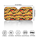 Australian Aboriginal Pattern Print Car Windshield Sun Shade