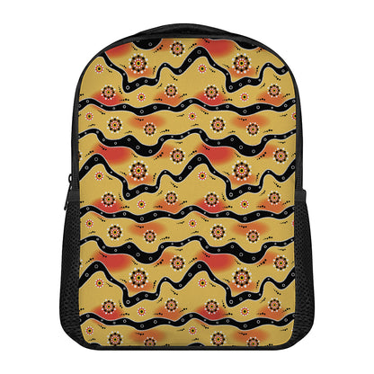 Australian Aboriginal Pattern Print Casual Backpack