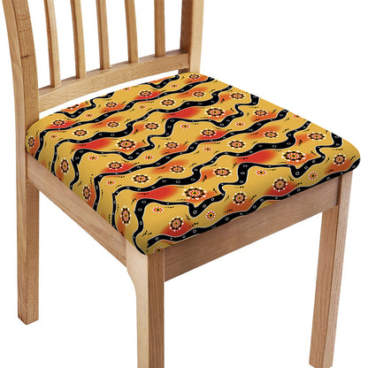 Australian Aboriginal Pattern Print Chair Cushion Cover