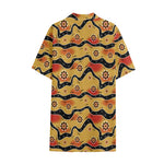 Australian Aboriginal Pattern Print Cotton Hawaiian Shirt