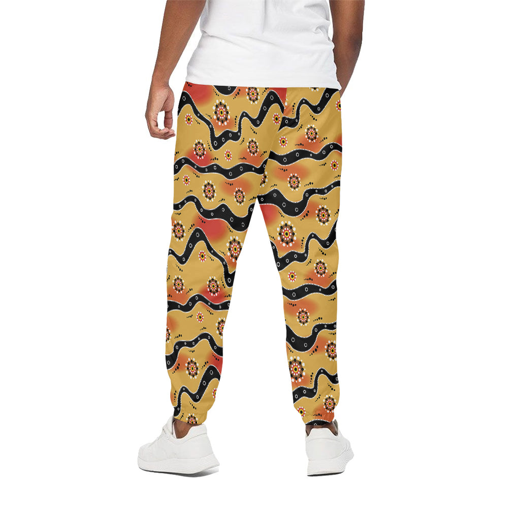 Australian Aboriginal Pattern Print Cotton Pants