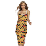 Australian Aboriginal Pattern Print Cross Back Cami Dress