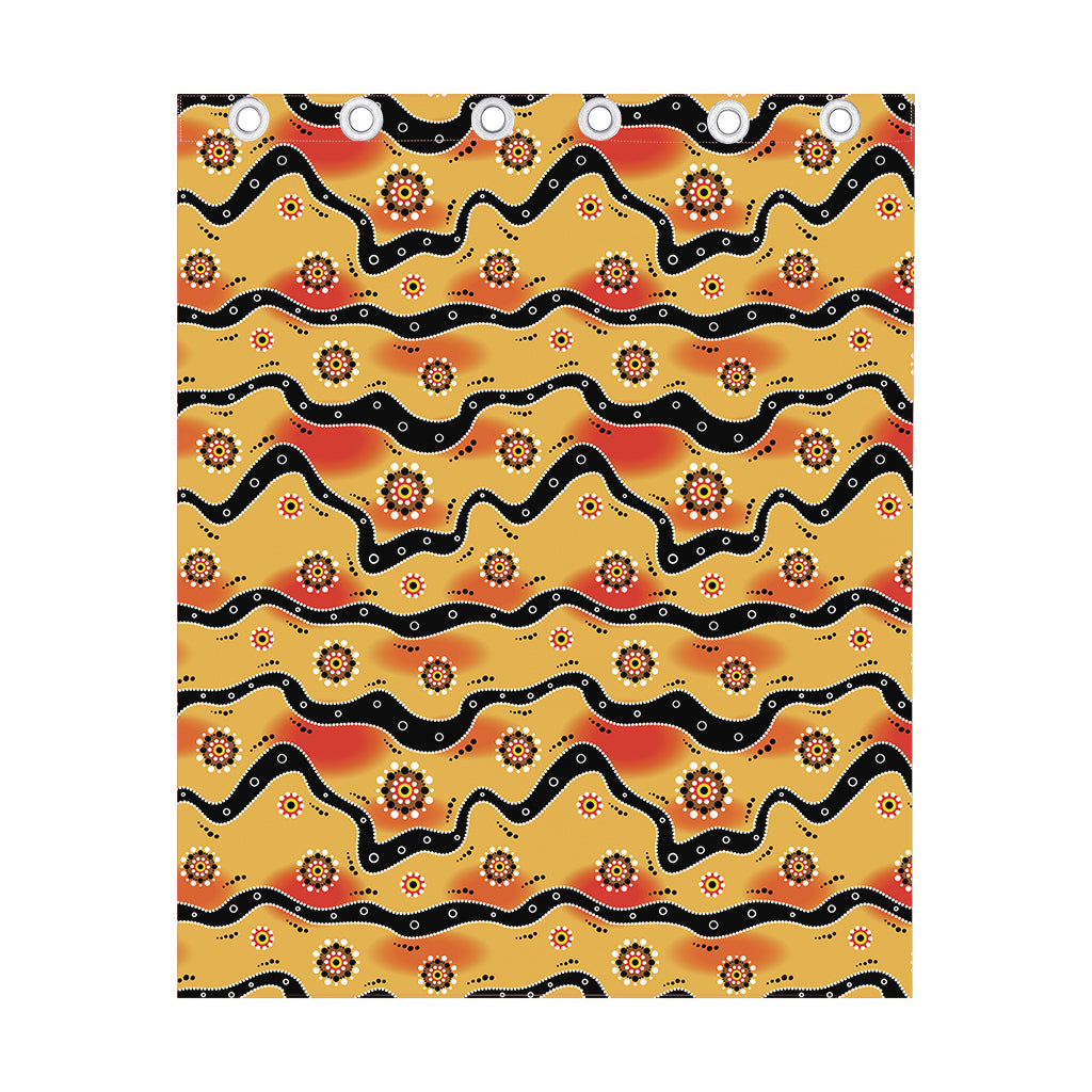 Australian Aboriginal Pattern Print Curtain