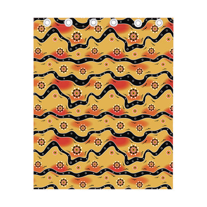 Australian Aboriginal Pattern Print Curtain