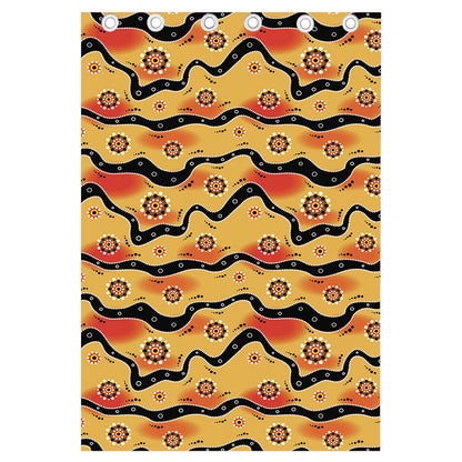 Australian Aboriginal Pattern Print Curtain
