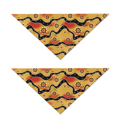 Australian Aboriginal Pattern Print Dog Bandana