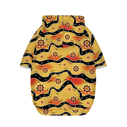 Australian Aboriginal Pattern Print Dog Zip Up Hoodie