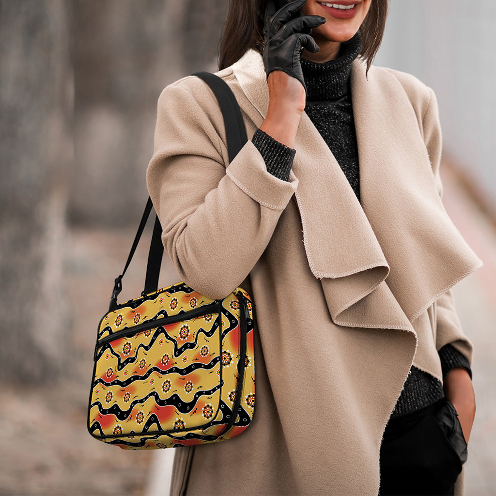 Australian Aboriginal Pattern Print Double Strap Bible Bag