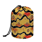 Australian Aboriginal Pattern Print Drawstring Makeup Bag